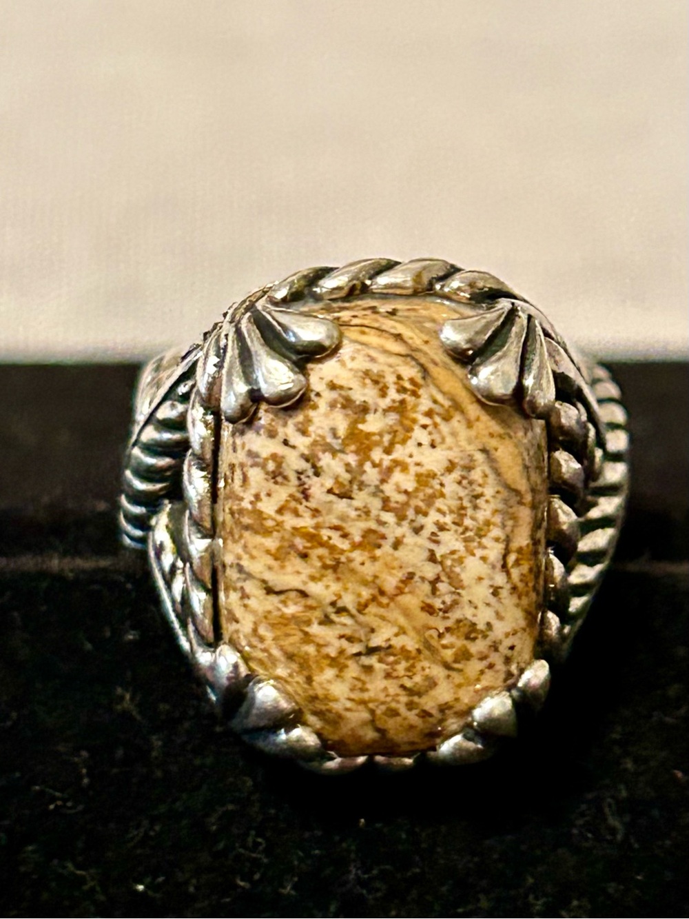 Carolyn Pollack Marked - Sterling Silver - Jasper - Ring size 6